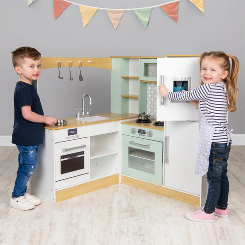 Wooden kitchen cooking playset - kitchen,